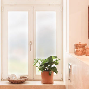 2D窓飾りフィルム 窓ガラス フィルム ガラス目隠しシート UVカット 飛散防止 すりガラス調 ホワイト - ONEKOTO