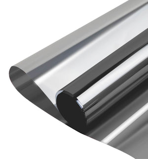 金属風ガラスフィルム 窓フィルム外から見えない マジックミラー ガラス透明断熱フィルム 窓ガラスフィルム 目隠シート 紫外線カット 飛散防止 ブラックシルバー - ONEKOTO